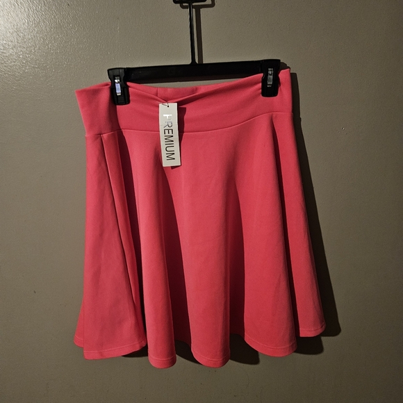 NWT!!! HOT PINK Mini/Midi Flared Skirt Sz XL by JOHNNY - Picture 5 of 7